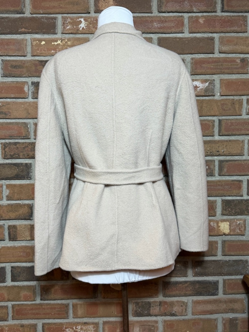 J. Jill Beige Wool Angora Blend Cardigan Jacket Belted Beige Large - Picture 3 of 8